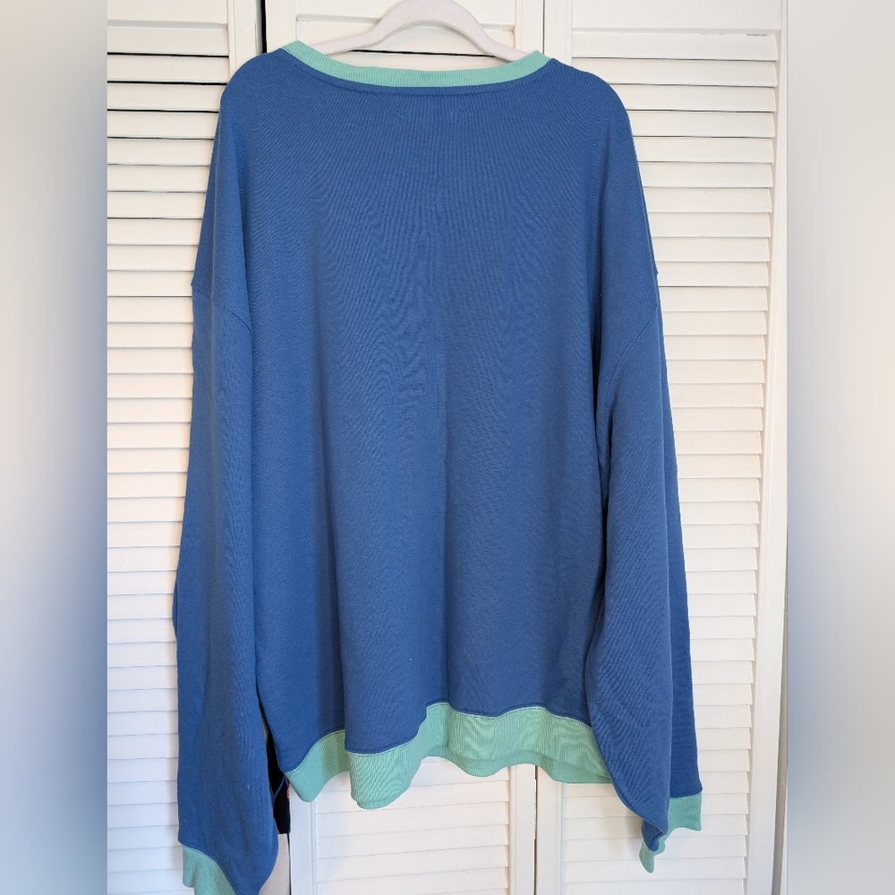 Free People Blue Crew Neck Sweater - Picture 6 of 12